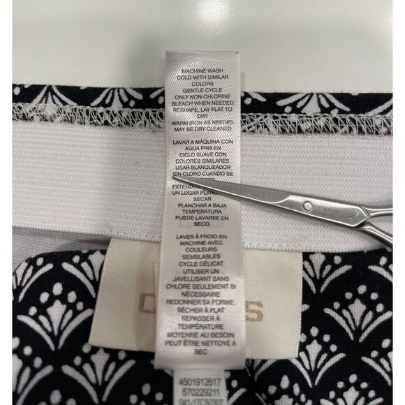 Chico's Black and White Straight Leg Pants - Picture 5 of 8